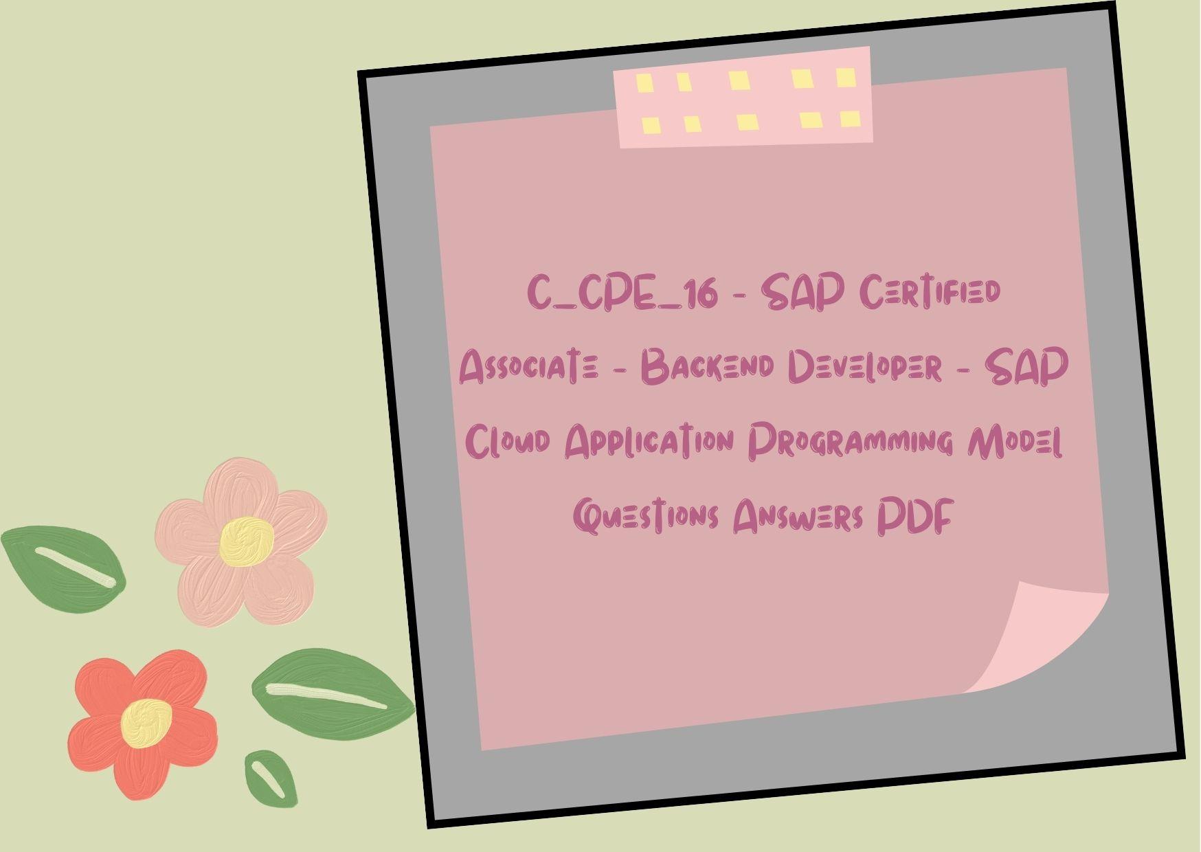 C_CPE_16 Demotesten